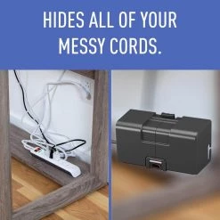 Wiremold CordMate 8-Outlet Cable Management Box with Built-In Surge Protected Power Strip, for Home or Office, Black by Legrand 13 Wiremold CordMate 8-Outlet Cable Management Box with Built-In Surge Protected Power Strip, for Home or Office, Black by Legrand -Legrand Sales legrand desk grommets hole covers ccbp8 bk c3 1000