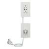 Radiant In-Wall Power and USB Type A/C Outlet Relocation Kit, White by Legrand -Legrand Sales legrand desk grommets hole covers iwpeusbac wh 64 1000