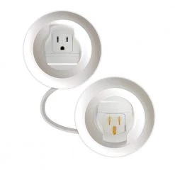 Wiremold in Wall TV Power and Cable Grommet Kit with Mounting Brackets and Hole Saw, White by Legrand