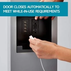 Wiremold Outdoor Weatherproof Charging Station 2-Gang, 1 GFCI Outlet and 1 4-Port USB Outlet plus Accent Light, Silver by Legrand 14 Wiremold Outdoor Weatherproof Charging Station 2-Gang, 1 GFCI Outlet and 1 4-Port USB Outlet plus Accent Light, Silver by Legrand -Legrand Sales legrand gfci plugs xcsal2gru sv 44 1000