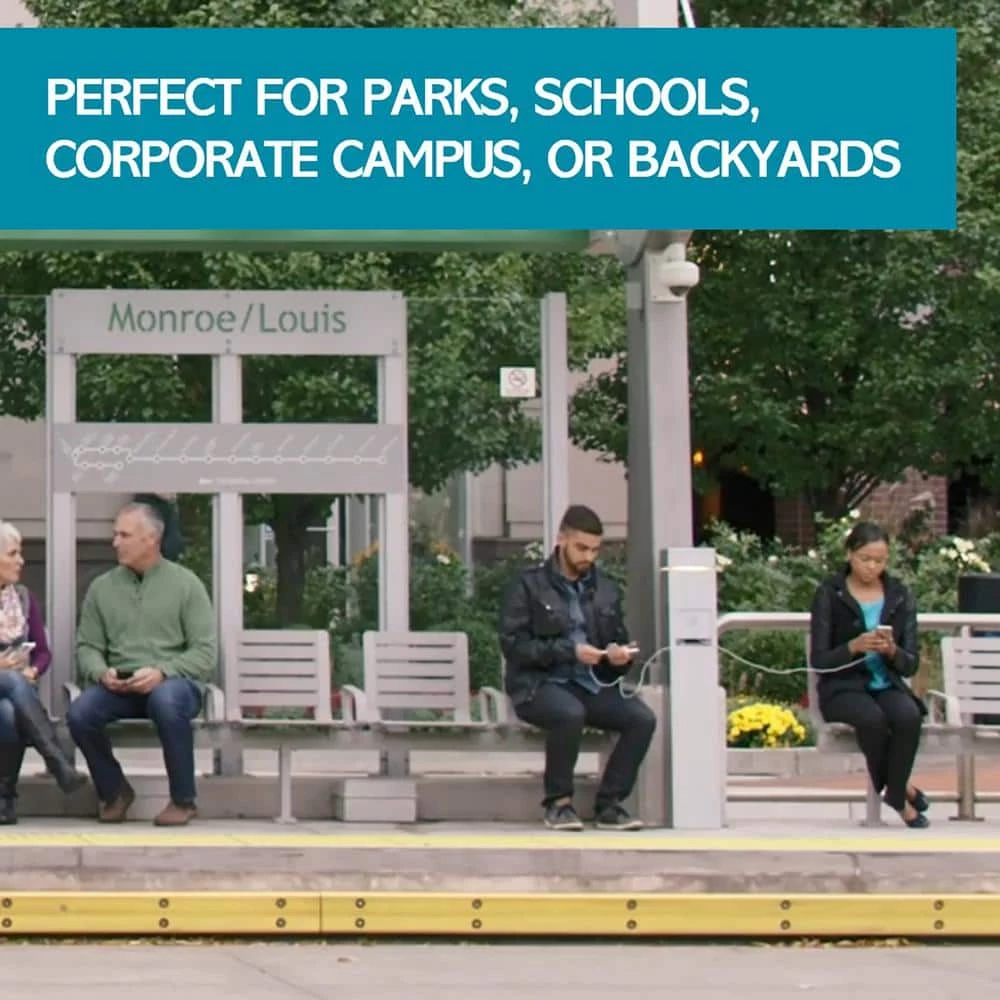 Wiremold Outdoor Weatherproof Charging Station 2-Gang, 1 GFCI Outlet and 1 4-Port USB Outlet plus Accent Light, Silver by Legrand 6 Wiremold Outdoor Weatherproof Charging Station 2-Gang, 1 GFCI Outlet and 1 4-Port USB Outlet plus Accent Light, Silver by Legrand - Image 4