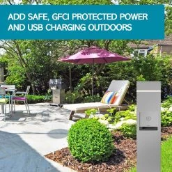 Wiremold Outdoor Weatherproof Charging Station 2-Gang, 1 GFCI Outlet and 1 4-Port USB Outlet plus Accent Light, Silver by Legrand 11 Wiremold Outdoor Weatherproof Charging Station 2-Gang, 1 GFCI Outlet and 1 4-Port USB Outlet plus Accent Light, Silver by Legrand -Legrand Sales legrand gfci plugs xcsal2gru sv c3 1000