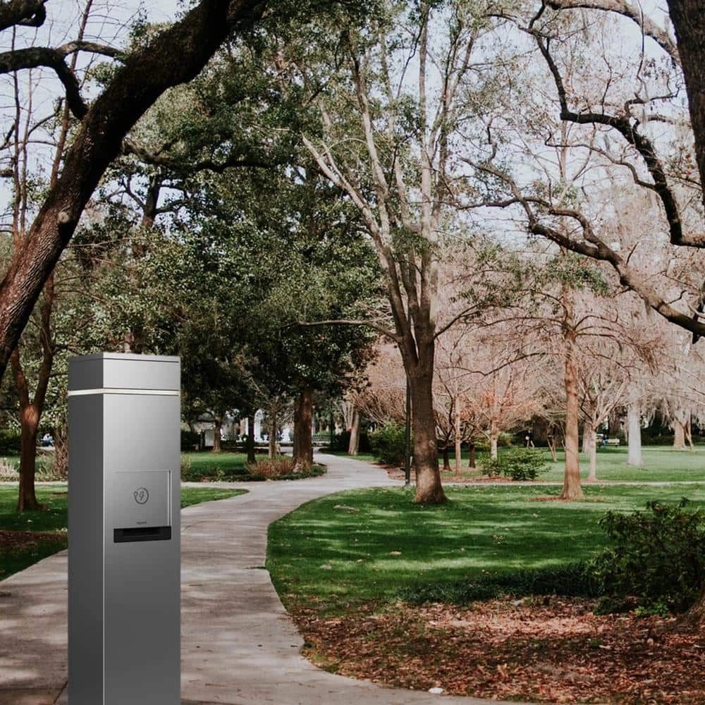 Wiremold Outdoor Weatherproof Charging Station 2-Gang, 1 GFCI Outlet and 1 4-Port USB Outlet plus Accent Light, Silver by Legrand 4 Wiremold Outdoor Weatherproof Charging Station 2-Gang, 1 GFCI Outlet and 1 4-Port USB Outlet plus Accent Light, Silver by Legrand - Image 2