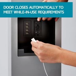 Wiremold Outdoor Weatherproof Charging Station 2-Gang, 1 GFCI Outlet and 1 4-Port USB Outlet, Silver by Legrand -Legrand Sales legrand gfci plugs xcspp2gru sv 1f 1000