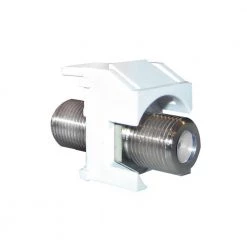 Adorne Nickel Recessed F-Connector Keystone Insert, White (1-Pack) by Legrand