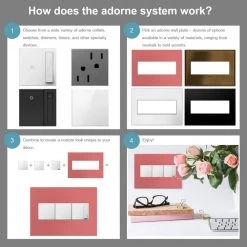 Adorne Nickel Recessed F-Connector Keystone Insert, White (1-Pack) by Legrand 9 Adorne Nickel Recessed F-Connector Keystone Insert, White (1-Pack) by Legrand -Legrand Sales legrand jacks acnrfcw1 76 1000