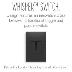 Adorne Whisper 15 Amp Single Pole/3-Way Decorator Switch, Graphite by Legrand -Legrand Sales legrand light switches aswr1532g4 4f 1000