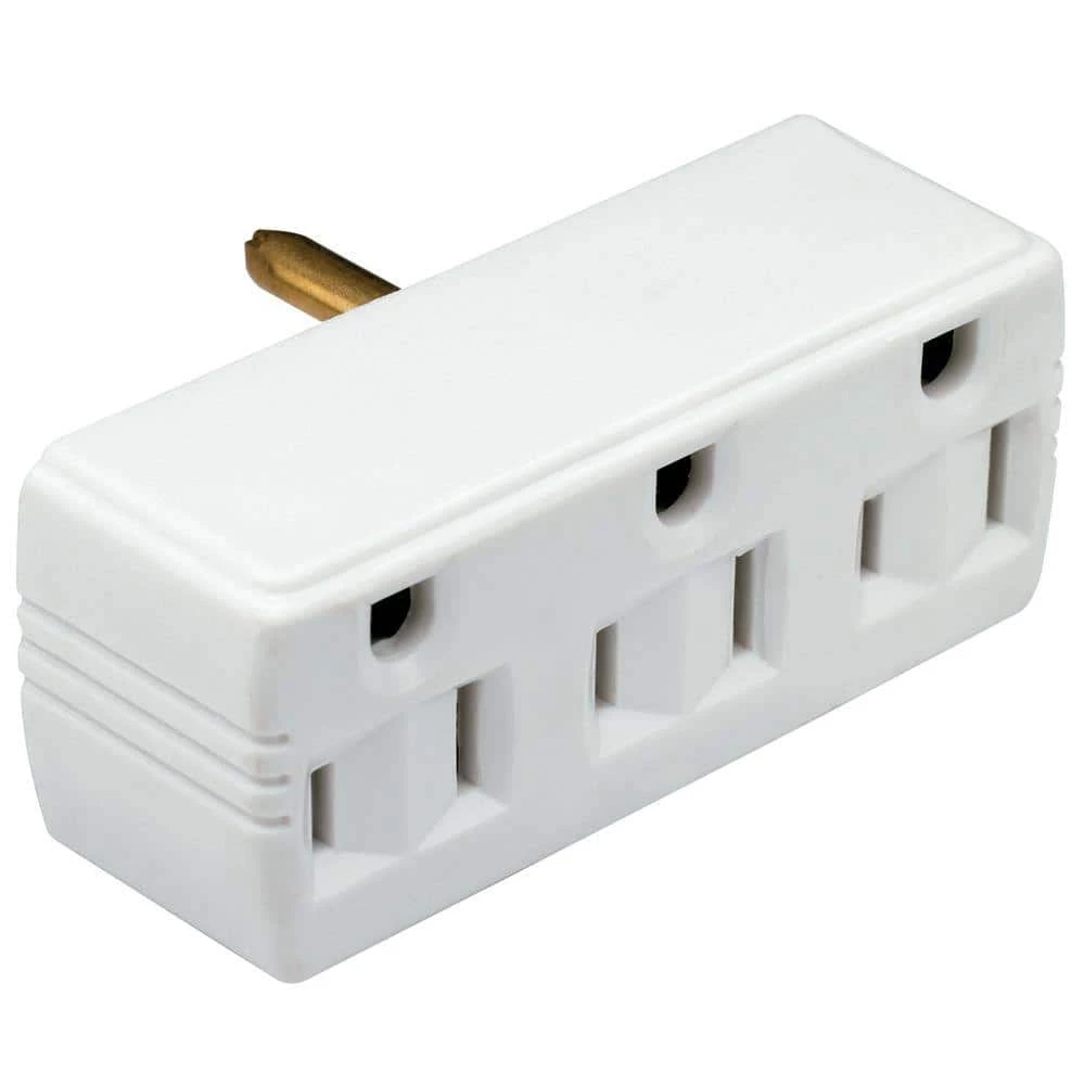 Pass & Seymour 15 Amp 125-Volt Triple Tap Lighted Adapter, White by Legrand 3 Pass & Seymour 15 Amp 125-Volt Triple Tap Lighted Adapter, White by Legrand