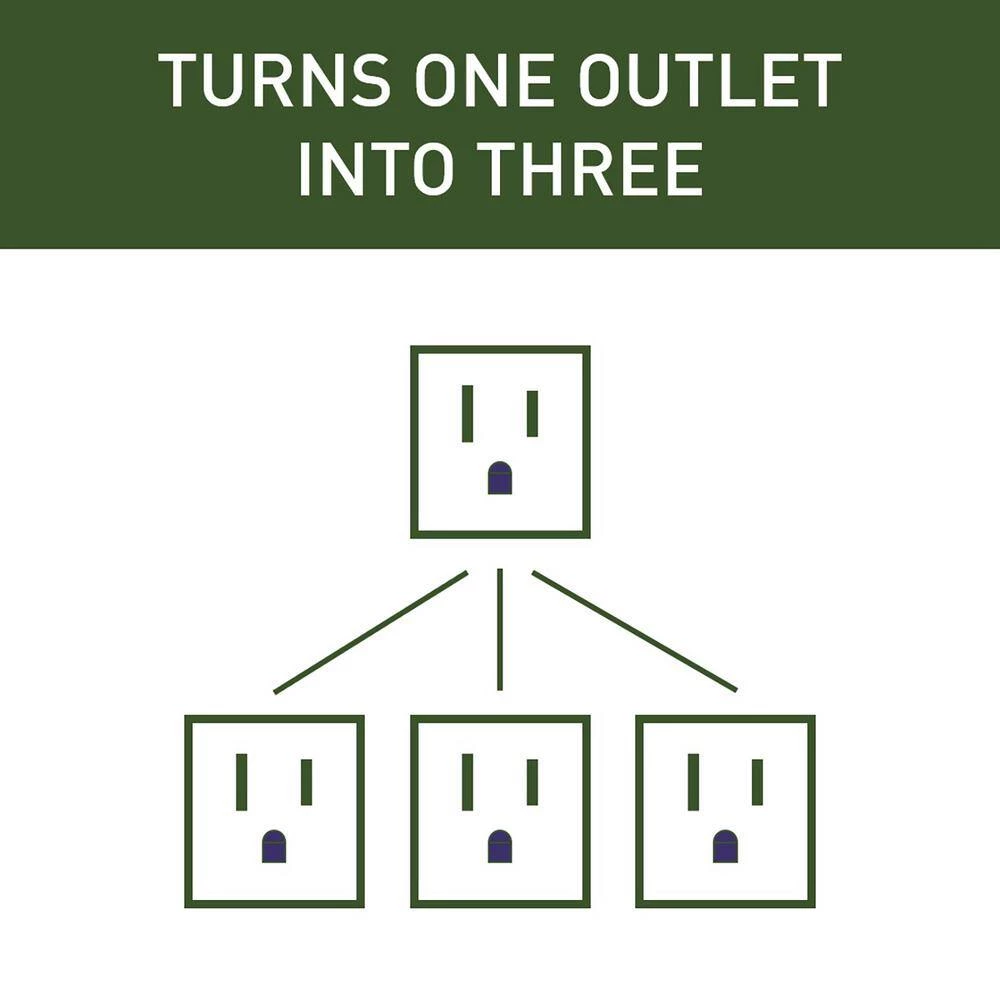 Pass & Seymour 15 Amp 125-Volt Triple Tap Lighted Adapter, White by Legrand 5 Pass & Seymour 15 Amp 125-Volt Triple Tap Lighted Adapter, White by Legrand - Image 3