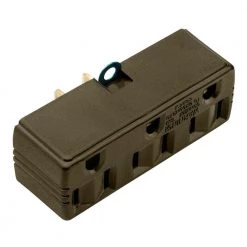 Pass & Seymour 15 Amp 125-Volt Triple Tap Adapter, Brown by Legrand