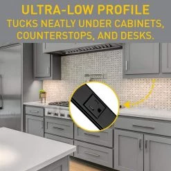 Wiremold Plugmold 5 ft. 9-Outlet/2-USB Hardwire Power Strip with Tamper Resistant Receptacles, Black by Legrand -Legrand Sales legrand outlet adapters converters bk20gb506trusb c3 1000