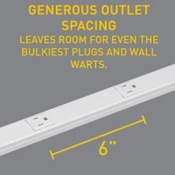 Wiremold Plugmold 5 ft. 9-Outlet/2-USB Hardwire Power Strip with Tamper Resistant Receptacles, White by Legrand -Legrand Sales legrand outlet adapters converters wh20gb506trusb 44 1000