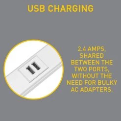 Wiremold Plugmold 5 ft. 3-Outlet/6-USB Hardwire Power Strip with Tamper Resistant Receptacles, White by Legrand -Legrand Sales legrand outlet adapters converters wh20gb509trusba 1f 1000