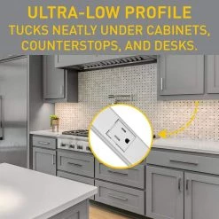 Wiremold Plugmold 5 ft. 3-Outlet/6-USB Hardwire Power Strip with Tamper Resistant Receptacles, White by Legrand -Legrand Sales legrand outlet adapters converters wh20gb509trusba c3 1000