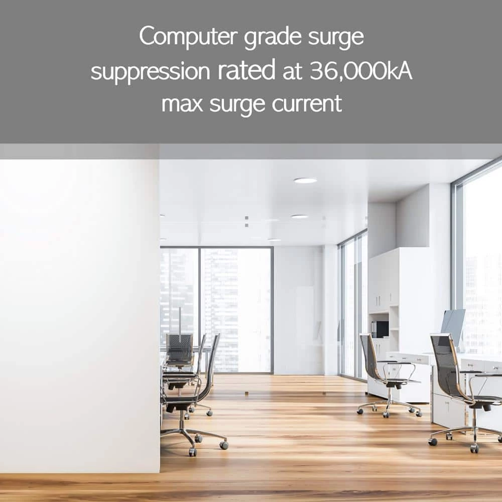 Wiremold Perma Power 6-Outlet 20 Amp Rackmount Computer Grade Surge Strip with Lighted On/Off Switch, 15 ft. Cord by Legrand 5 Wiremold Perma Power 6-Outlet 20 Amp Rackmount Computer Grade Surge Strip with Lighted On/Off Switch, 15 ft. Cord by Legrand - Image 3