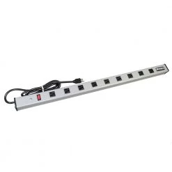 Wiremold 9-Outlet 15 Amp Industrial Power Strip with Lighted On/Off Switch, 15 ft. Cord by Legrand