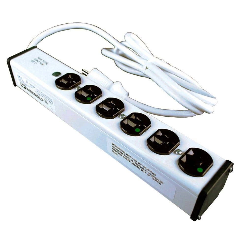 Wiremold 6-Outlet 20 Amp Medical Grade Power Strip, 6 ft. Cord by Legrand 3 Wiremold 6-Outlet 20 Amp Medical Grade Power Strip, 6 ft. Cord by Legrand