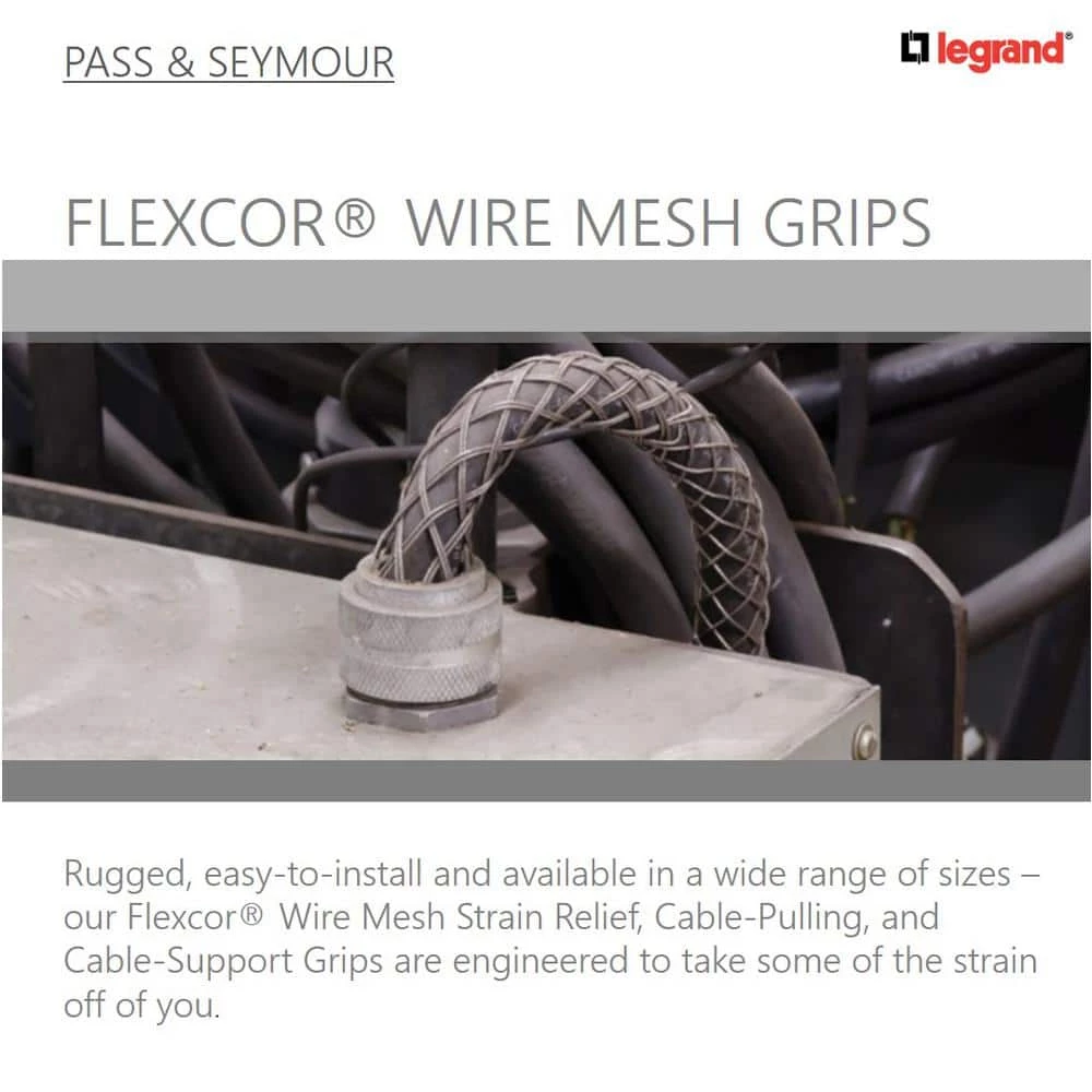 Pass & Seymour Flexcor Cord Grip Male Straight 1-1/4 in. Fitting 1.125 in. - 1.250 in. Cable Diameter by Legrand 5 Pass & Seymour Flexcor Cord Grip Male Straight 1-1/4 in. Fitting 1.125 in. - 1.250 in. Cable Diameter by Legrand - Image 3