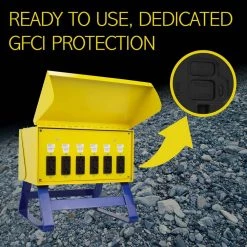 Wiremold 30Amp 125-Vol/250-Volt Rugged Temporary Power Distribution Unit with 12 GFCI Outlets by Legrand 17 Wiremold 30Amp 125-Vol/250-Volt Rugged Temporary Power Distribution Unit with 12 GFCI Outlets by Legrand -Legrand Sales legrand temporary power distribution boxes xdu30ahndl 4f 1000