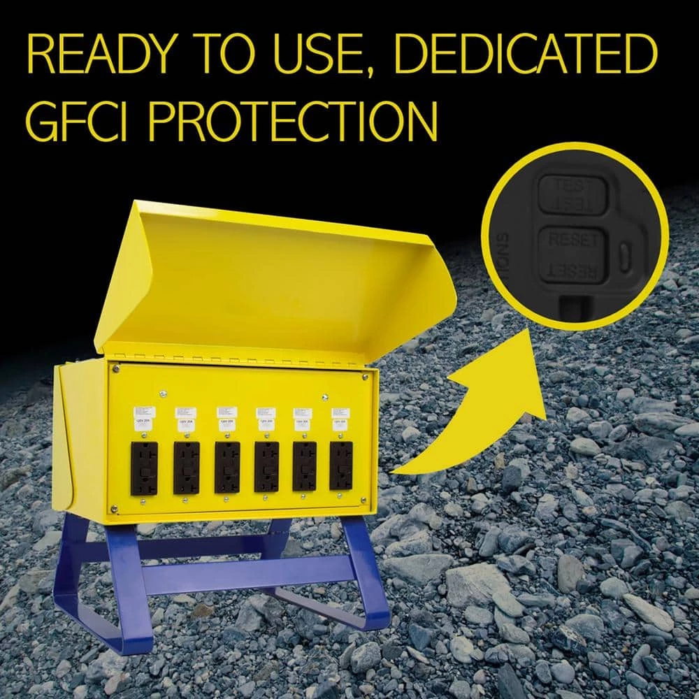 Wiremold 30Amp 125-Vol/250-Volt Rugged Temporary Power Distribution Unit with 12 GFCI Outlets by Legrand 7 Wiremold 30Amp 125-Vol/250-Volt Rugged Temporary Power Distribution Unit with 12 GFCI Outlets by Legrand - Image 7