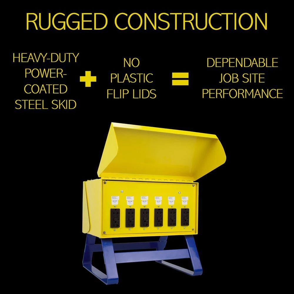 Wiremold 30Amp 125-Vol/250-Volt Rugged Temporary Power Distribution Unit with 12 GFCI Outlets by Legrand 10 Wiremold 30Amp 125-Vol/250-Volt Rugged Temporary Power Distribution Unit with 12 GFCI Outlets by Legrand - Image 10