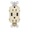 Radiant 15 Amp 125-Volt Tamper Resistant GFCI Residential/Commercial Decorator Duplex Outlet with A/A USB, Light Almond by Legrand -Legrand Sales light almond legrand electrical outlets receptacles 1597trusbaala 64 1000