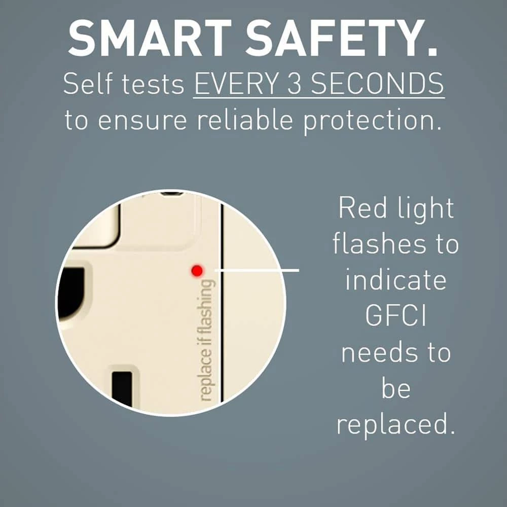 Radiant 20 Amp 125-Volt Tamper Resistant Self-Test GFCI Duplex Outlet with Type A/C USB, Light Almond by Legrand 7 Radiant 20 Amp 125-Volt Tamper Resistant Self-Test GFCI Duplex Outlet with Type A/C USB, Light Almond by Legrand - Image 5