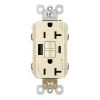 Radiant 20 Amp 125-Volt Tamper Resistant Self-Test GFCI Duplex Outlet with Type A/C USB, Light Almond by Legrand -Legrand Sales light almond legrand electrical outlets receptacles 2097trusbacla 64 1000