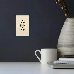 Radiant 20 Amp 125-Volt Tamper Resistant Self-Test GFCI Duplex Outlet with Type A/C USB, Light Almond by Legrand 12 Radiant 20 Amp 125-Volt Tamper Resistant Self-Test GFCI Duplex Outlet with Type A/C USB, Light Almond by Legrand -Legrand Sales light almond legrand electrical outlets receptacles 2097trusbacla 66 1000