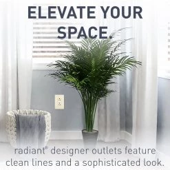 Radiant 15 Amp 125-Volt Tamper Resistant Decorator Duplex Outlet, Light Almond (10-Pack) by Legrand -Legrand Sales light almond legrand electrical outlets receptacles 885trlacp5 44 1000