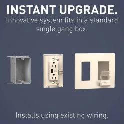 Radiant 15 Amp 125-Volt Decorator Duplex Outlet Tamper Resistant USB Wireless Charger with Wall Plate USB, Light Almond by Legrand -Legrand Sales light almond legrand electrical outlets receptacles rwc826usblaccv2 1f 1000