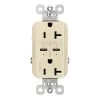 Radiant 20 Amp 125-Volt Tamper-Resistant Duplex Outlet with Ultra-Fast PLUS Power Delivery USB C/C, Light Almond by Legrand -Legrand Sales light almond legrand electrical outlets receptacles tr20usbpdla 64 1000