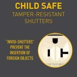 Pass and Seymour 20 Amp 125-Volt Tamper Resistant Commercial Grade Backwire Duplex Outlet, Light Almond (10-Pack) by Legrand -Legrand Sales light almond legrand electrical outlets receptacles tr5362lacp6 44 1000