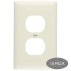 Pass and Seymour 1-Gang 1-Duplex Outlet Unbreakable Wall Plate, Light Almond (10-Pack) by Legrand -Legrand Sales light almond legrand outlet wall plates tp8lacp10 64 1000