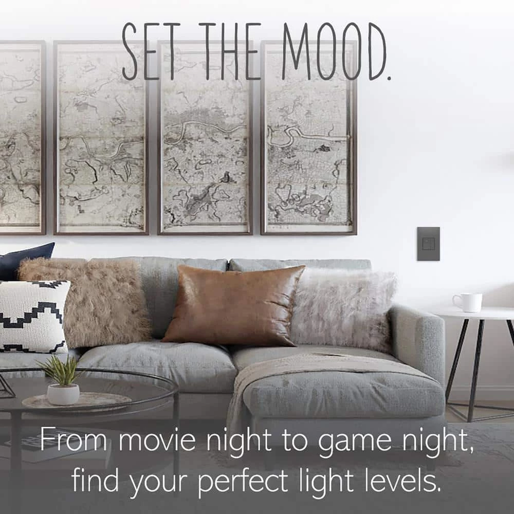 Adorne Paddle 450-Watt Single-Pole/3-Way LED/CFL/Incandescent Dimmer, Magnesium by Legrand 9 Adorne Paddle 450-Watt Single-Pole/3-Way LED/CFL/Incandescent Dimmer, Magnesium by Legrand - Image 7