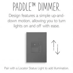 Adorne Paddle 450-Watt Single-Pole/3-Way LED/CFL/Incandescent Dimmer, Magnesium by Legrand 17 Adorne Paddle 450-Watt Single-Pole/3-Way LED/CFL/Incandescent Dimmer, Magnesium by Legrand -Legrand Sales magnesium legrand dimmers adpd453lm2 4f 1000