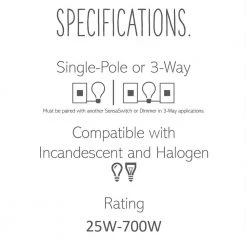 Adorne Sensa 700-Watt Single-Pole/3-Way Incandescent/Halogen Auto On/Auto Off Dimmer, Magnesium by Legrand 16 Adorne Sensa 700-Watt Single-Pole/3-Way Incandescent/Halogen Auto On/Auto Off Dimmer, Magnesium by Legrand -Legrand Sales magnesium legrand dimmers adsm703hm2 1f 1000