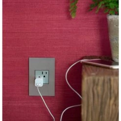 Adorne 15 Amp 125-Volt Tamper Resistant Duplex Outlet, Magnesium by Legrand -Legrand Sales magnesium legrand electrical outlets receptacles artr152m4 1d 1000