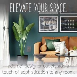 Adorne 15 Amp 125-Volt Tamper Resistant Duplex Outlet, Magnesium by Legrand -Legrand Sales magnesium legrand electrical outlets receptacles artr152m4 1f 1000