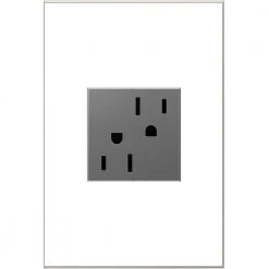 Adorne 15 Amp 125-Volt Tamper Resistant Duplex Outlet, Magnesium by Legrand