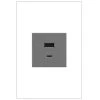 Adorne 6.0 Amp Ultra-Fast USB Type A/C Duplex Outlet, Magnesium by Legrand -Legrand Sales magnesium legrand electrical outlets receptacles arusb2ac6m4 64 1000
