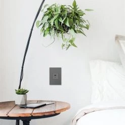 Adorne 6.0 Amp Ultra-Fast USB Type A/C Duplex Outlet, Magnesium by Legrand -Legrand Sales magnesium legrand electrical outlets receptacles arusb2ac6m4 66 1000