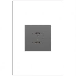 Adorne 6.0 Amp 30 Watt Ultra-Fast Plus Power Delivery USB Type-C/C, Magnesium by Legrand