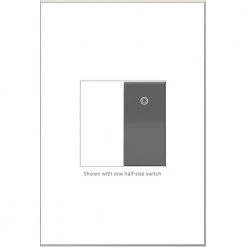 Adorne Paddle 15 Amp Single-Pole/3-Way Switch Half Size, Magnesium by Legrand