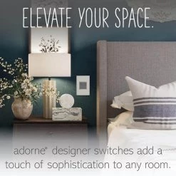 Adorne Paddle 20 Amp 4-Way Switch, Magnesium by Legrand -Legrand Sales magnesium legrand light switches aspd2042m4 1f 1000