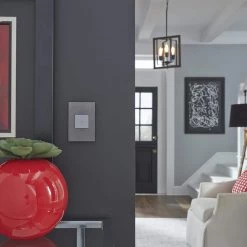 Adorne Touch 15 Amp Single-Pole/3-Way Switch, Magnesium by Legrand -Legrand Sales magnesium legrand light switches asth1532m2 c3 1000