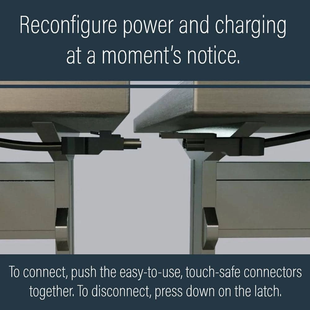 Wiremold ModPower 3 ft. Cord Magnesium 3-Outlet Middle Unit Integrated Recessed Power Strip with USB A/C by Legrand 10 Wiremold ModPower 3 ft. Cord Magnesium 3-Outlet Middle Unit Integrated Recessed Power Strip with USB A/C by Legrand - Image 8