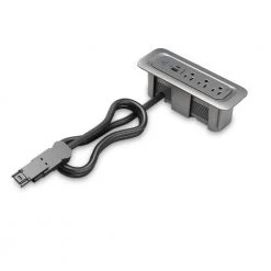 Wiremold ModPower 3 ft. Cord Magnesium 3-Outlet End Unit Integrated Recessed Power Strip with USB A/C by Legrand