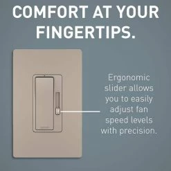 Radiant 1.6 Amp Single Pole/3-Way De-Hummer Fan Control, Nickel/Dark Bronze by Legrand -Legrand Sales nickel dark bronze legrand ceiling fan switches rhdh163pbcccv4 1f 1000