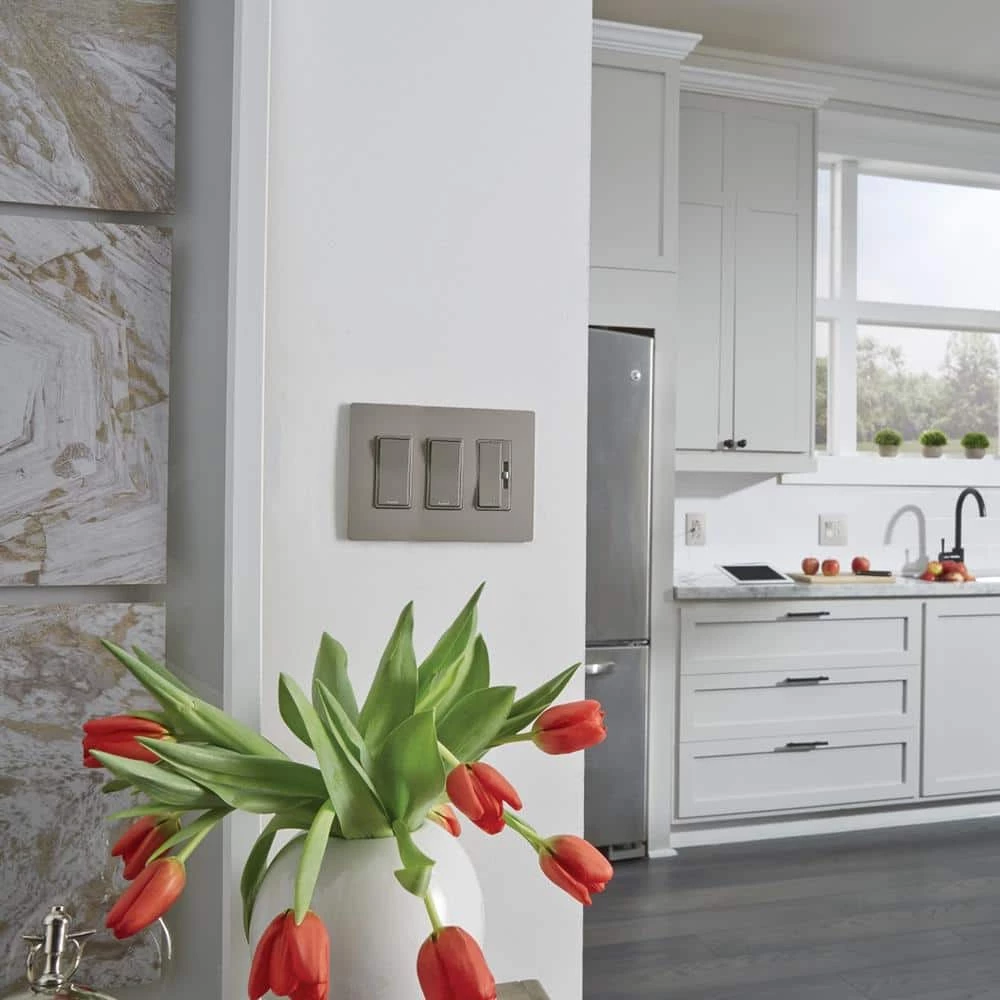 Radiant 450 Watt Single Pole/3-Way LED/CFL/Incandescent Dimmer, Nickel by Legrand 6 Radiant 450 Watt Single Pole/3-Way LED/CFL/Incandescent Dimmer, Nickel by Legrand - Image 4